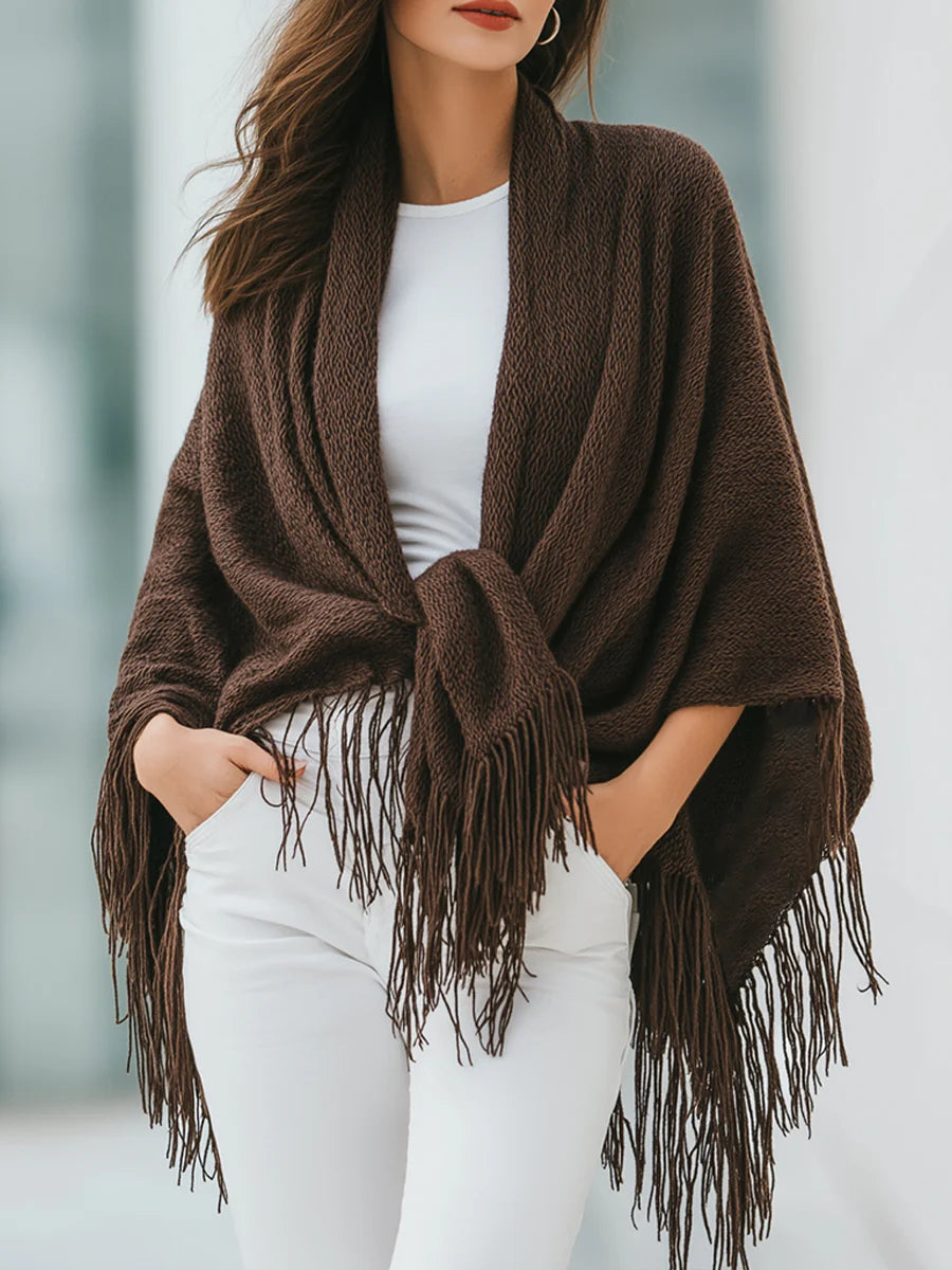 Mocha Embrace Poncho