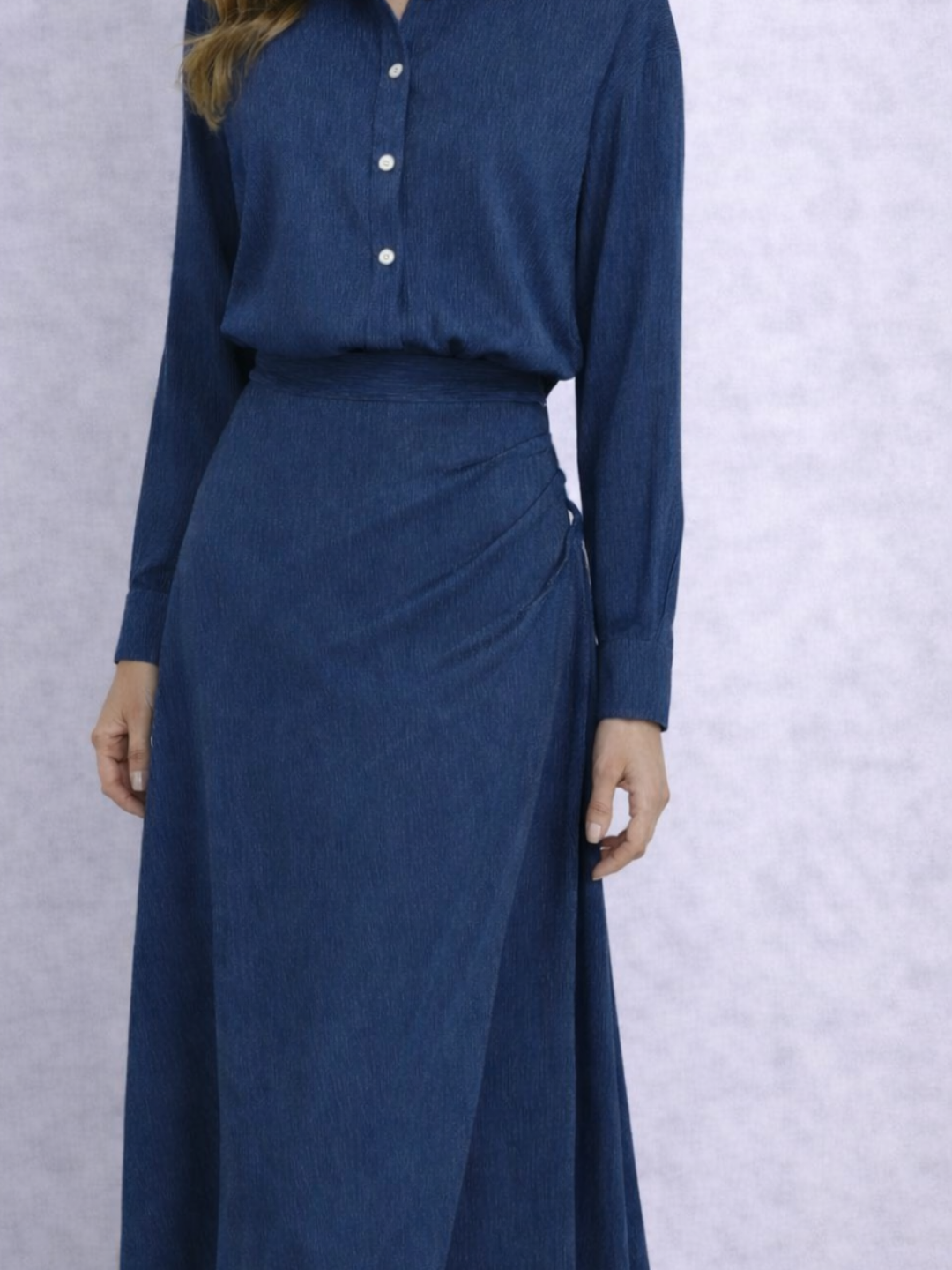 Camisa y Falda Cielo Maxi | Traje Completo