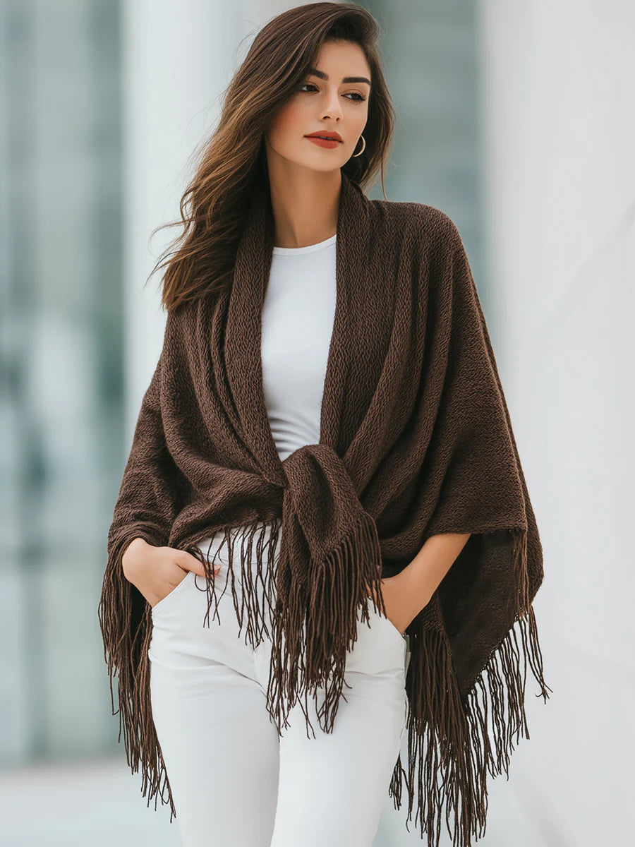 Mocha Embrace Poncho