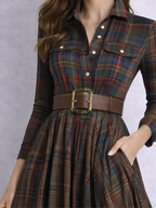 Beatriz Royale - plaid dress