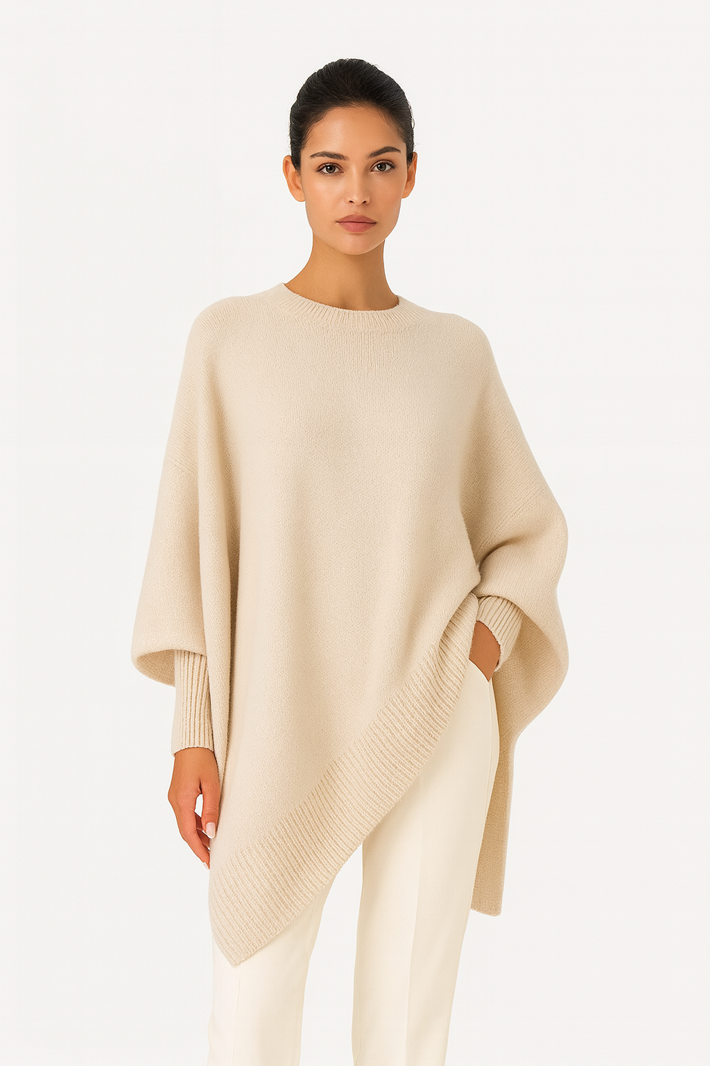 ELENA Cozy Poncho Sweater