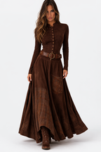 Azucena Maxi de Ante con Cinturón | Vestido